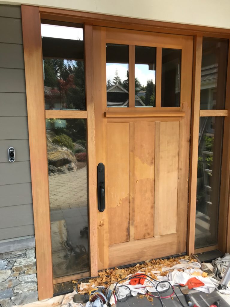 Refinishing a front door - Before Image